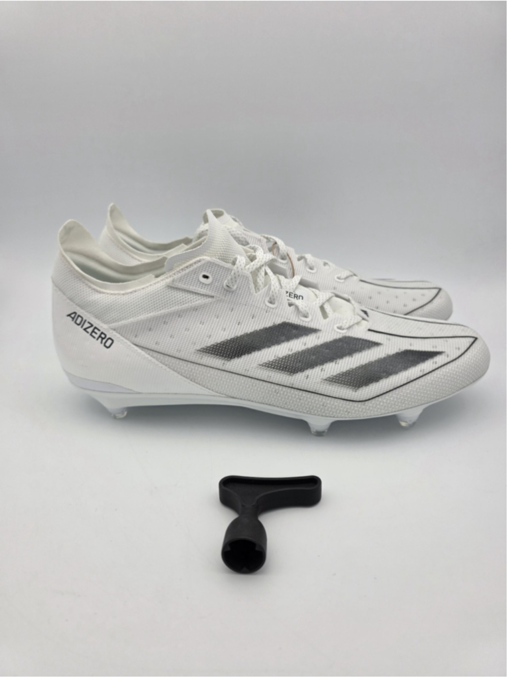 adidas ADIZERO ELECTRIC Detachable FOOTBALL CLEATS White/Black IH7426 Sz 13.5
